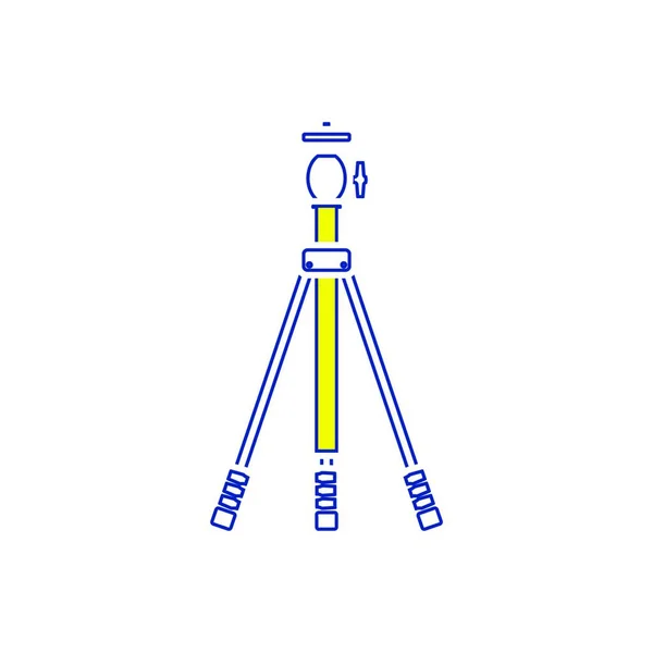 Icona Treppiede Fotografico Design Sottile Della Linea Illustrazione Vettoriale — Vettoriale Stock