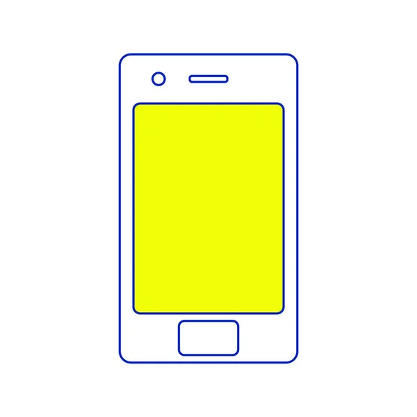 Icône Smartphone Conception Ligne Mince Illustration Vectorielle — Image vectorielle