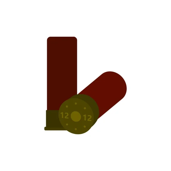 Hunt Gun Ammo Icon 平面色彩设计 病媒图解 — 图库矢量图片