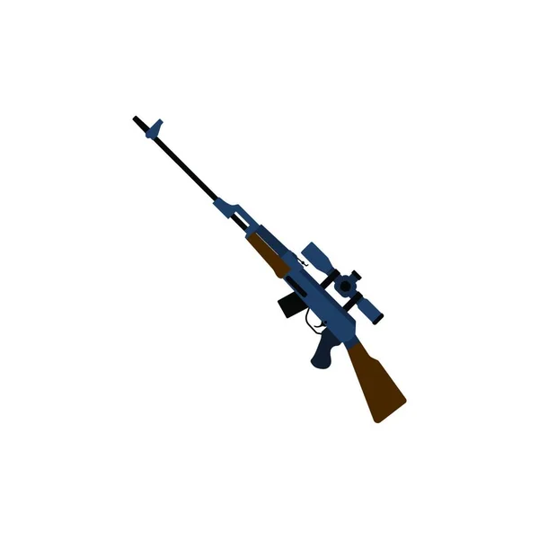 Sniper Rifle Icon Diseño Color Plano Ilustración Vectorial — Vector de stock