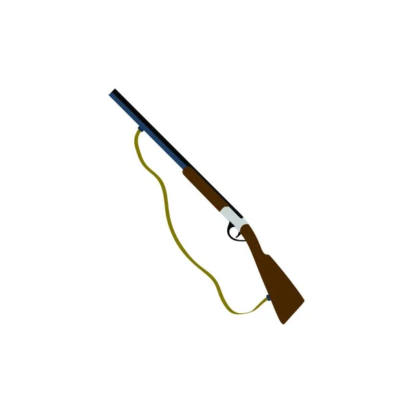 Hunt Gun Icon Diseño Color Plano Ilustración Vectorial — Vector de stock