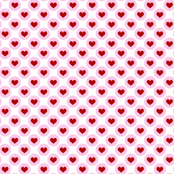 Bezszwowe Tło Ładny Serca Szczegóły Kolorach Dobrze Raz Miłość Walentynki — Wektor stockowy