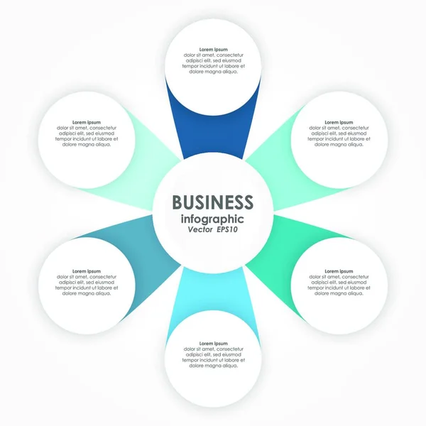 チーム作業のビジネス概念の情報グラフィックのベクター イラスト — ストックベクタ