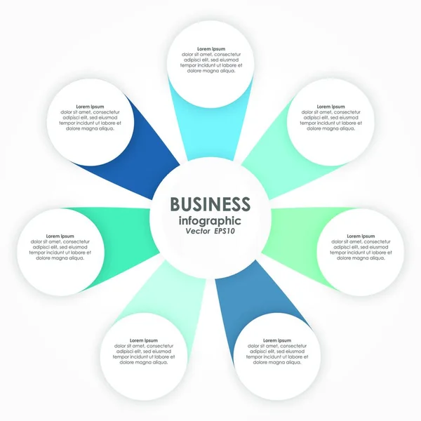 チーム作業のビジネス概念の情報グラフィックのベクター イラスト — ストックベクタ