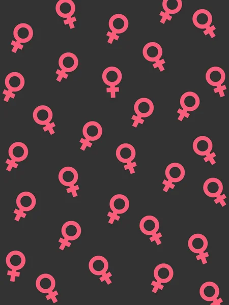 Fondo Con Símbolos Femeninos Como Patrón — Vector de stock