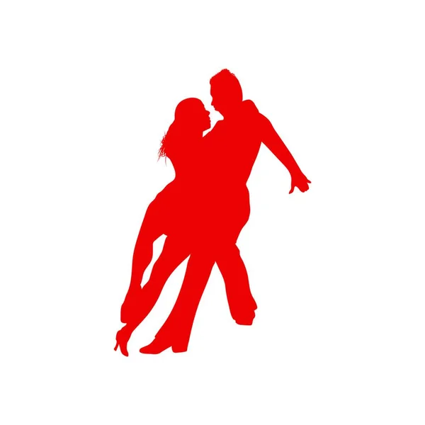 Икона Танцевальной Пары Плоский Дизайн Цвета Векторная Иллюстрация — стоковый вектор