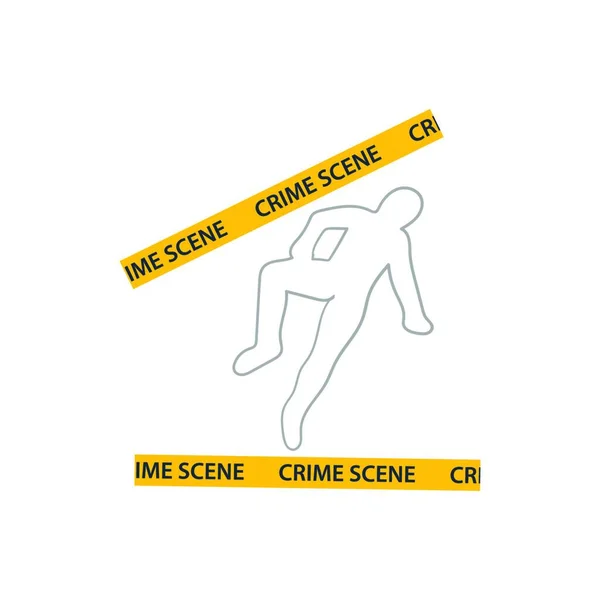 Icône Scène Crime Conception Couleur Plate Illustration Vectorielle — Image vectorielle