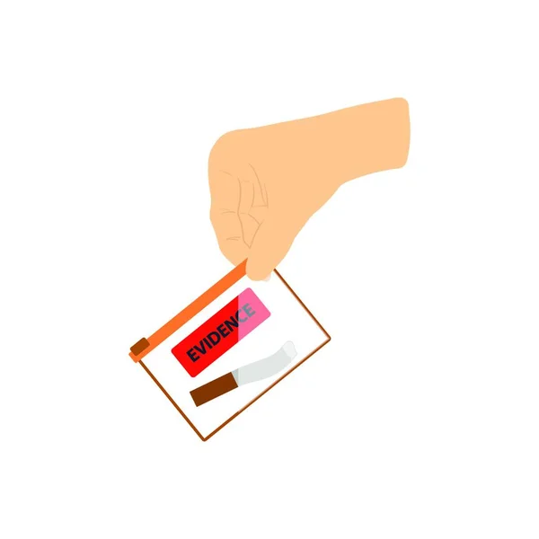 Hand Holding Bewijs Pocket Icoon Vlakke Kleur Ontwerp Vector Illustratie — Stockvector