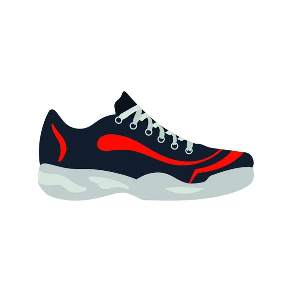 Sneaker Simgesi Düz Renk Tasarımı Vektör Llüstrasyonu — Stok Vektör