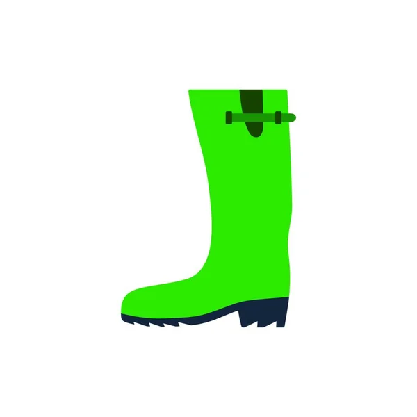 Rubber Boot Icon Flat Color Design Vector Illustration — Stock Vector