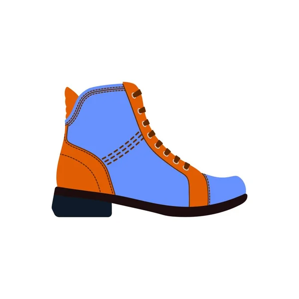Vrouw Boot Ikoon Vlakke Kleur Ontwerp Vector Illustratie — Stockvector