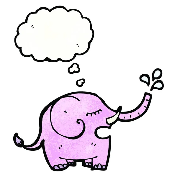 Elefante Cartoni Animati Illustrazione Sfondo Bianco — Vettoriale Stock