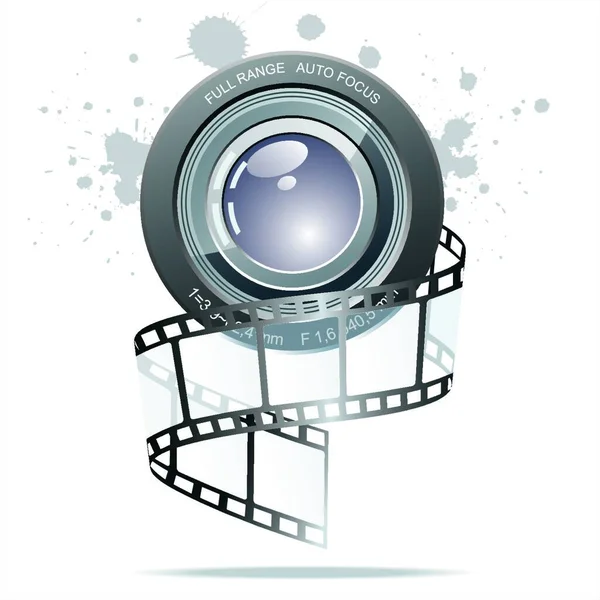 Vector Realistic Film Reel — Stock Vector