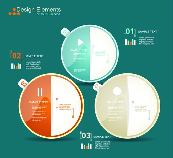 Banner Opciones Estilo Círculo Negocios Moderno Ilustración Vectorial — Archivo Imágenes Vectoriales