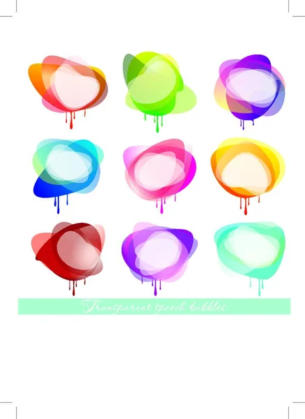 Коллекция Разноцветных Речей Мыслепузырей — стоковый вектор