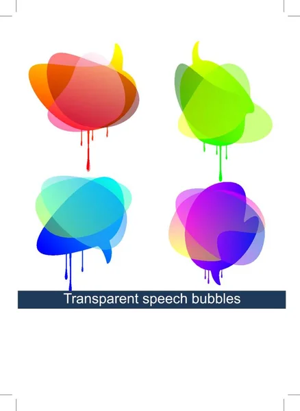 Коллекция Разноцветных Речей Мыслепузырей — стоковый вектор
