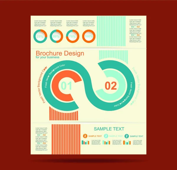Advertising Brochure Design Template Vector — Stock Vector