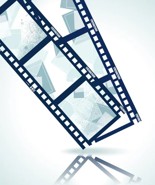 Oude Negatieve Filmstrip Met Abstracte Beelden Oude Negatieve Filmstrip — Stockvector