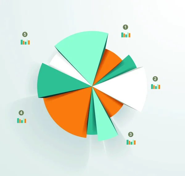 Business Pie Diagram För Dokument Och Rapporter För Dokument Rapporter — Stock vektor