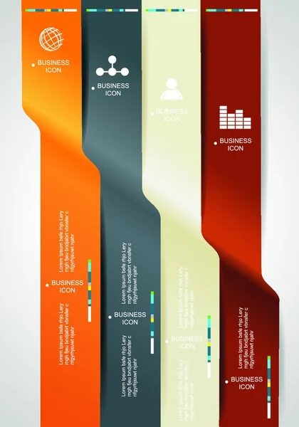 Modern Minimal Üzleti Lépés Stílus Lehetőségek Banner Infographics — Stock Vector