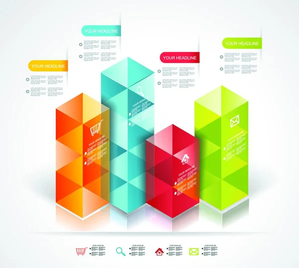 Moderne Design Vorlage Isometrischen Stil Kann Für Workflow Layout Verwendet — Stockvektor