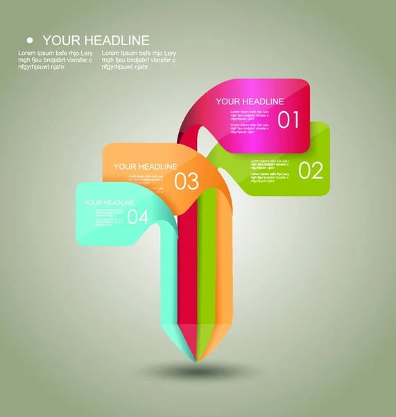 Modern Minimalista Infografika Banner Vektorillusztráció — Stock Vector