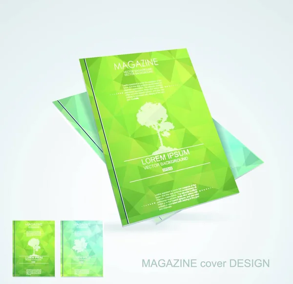 Magazine Cover Layout Design Vector — Stock Vector