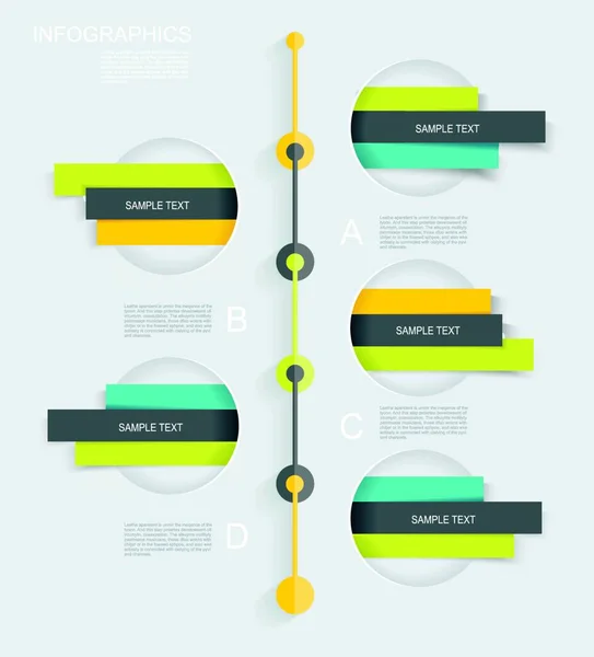 Modern Infographics Készlet Ábra Time Line Design Vektor — Stock Vector