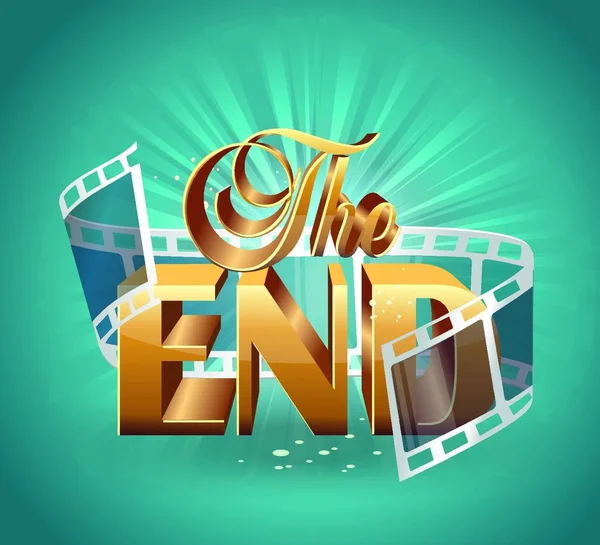 Vintage Film Ending Screen — Stockvektor