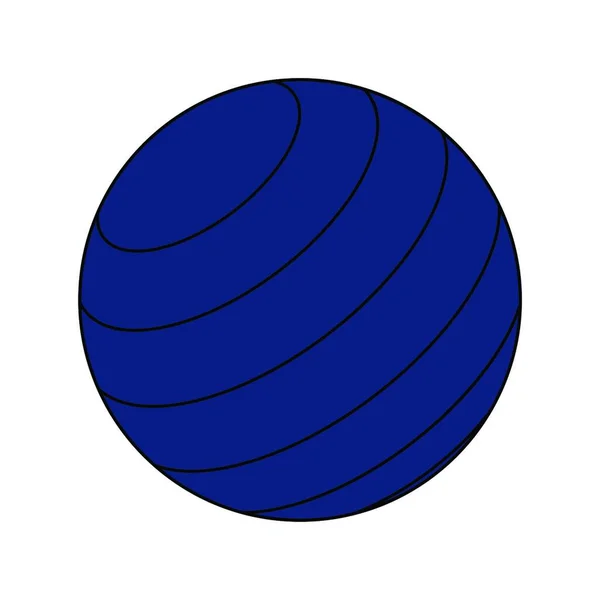 の色にフィットネス ゴムボールのフラットなデザイン アイコン ベクトル図 — ストックベクタ