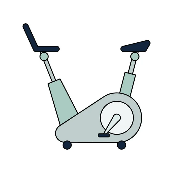 Icono Diseño Plano Bicicleta Ejercicio Colores Ilustración Vectorial — Vector de stock