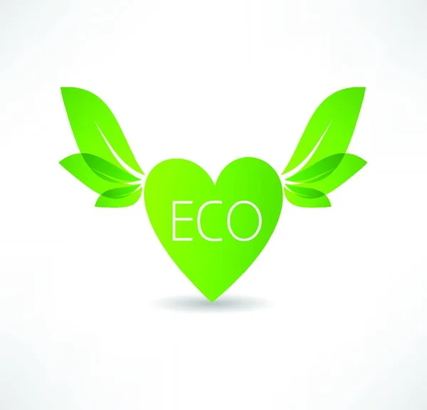 Concepto Amor Icono Ecología — Vector de stock