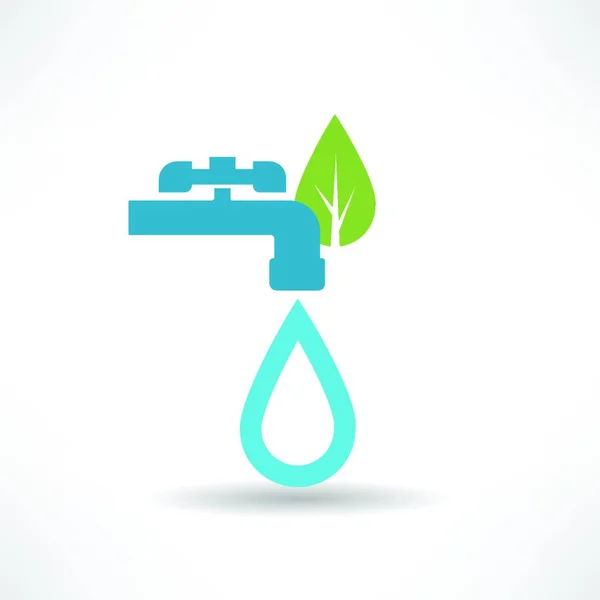 Ocal Środowisko Ikonę Wody — Wektor stockowy