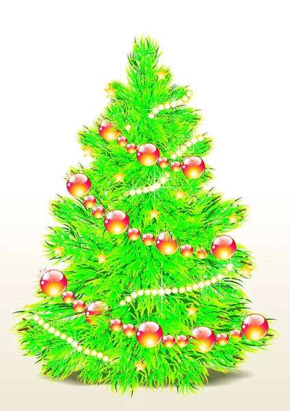 クリスマスツリーベクトル画像 — ストックベクタ