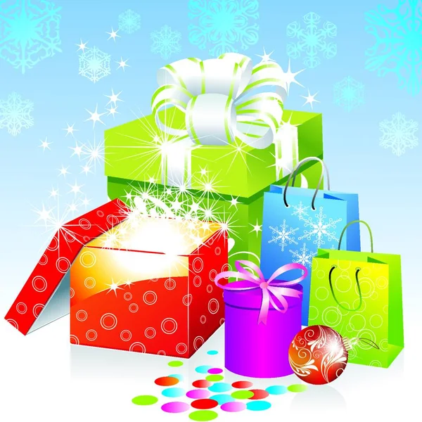 Christmas Gifts Vector Image — Stock Vector