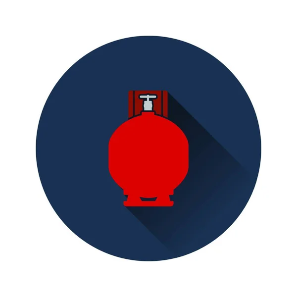 Icona Della Bombola Gas Design Colori Piatti Illustrazione Vettoriale — Vettoriale Stock