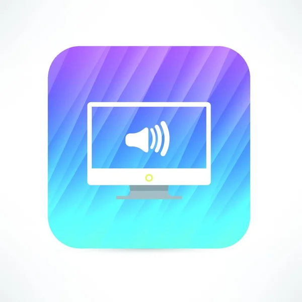 Volumen Icono Televisión — Vector de stock