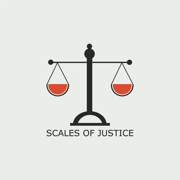 Bilance Giustizia Simbolo — Vettoriale Stock