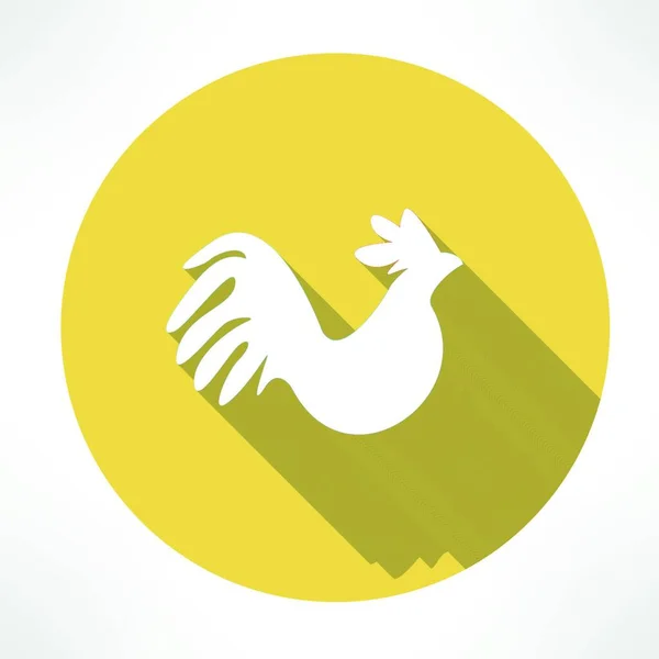 Icono Gallo Ilustración Vector Estilo Moderno Plano — Archivo Imágenes Vectoriales