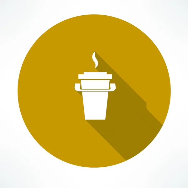 Taza Café Papel Icono Ilustración Vector Estilo Moderno Plano — Vector de stock