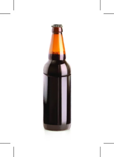 Cerveza Una Botella Objeto Vector — Vector de stock
