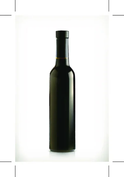 Garrafa Clássica Vinho Ícone Vetorial Isolado Fundo Branco — Vetor de Stock