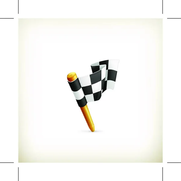 Checkered Flag Vector Icon — Stock Vector