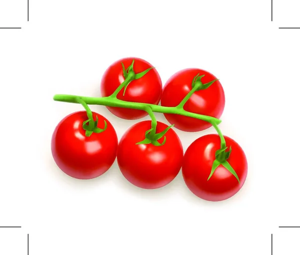 Tomates Cereja Ilustração Vetorial — Vetor de Stock