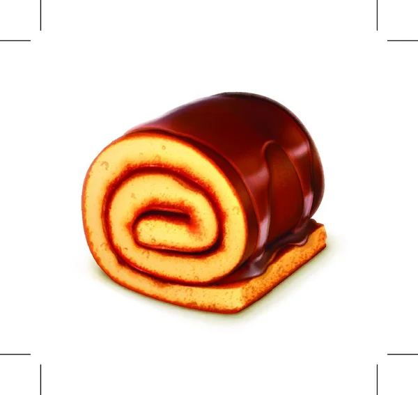 Gâteau Chocolat Vecteur Détaillé — Image vectorielle
