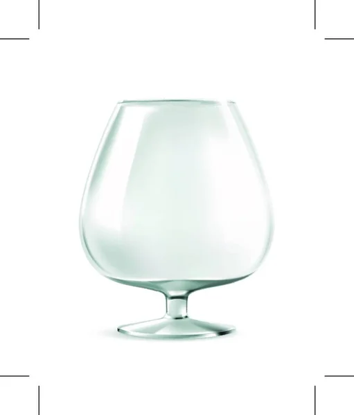 Klassiek Cognac Glas Whiskyglas Bargerei Noodzakelijke Accessoires Voor Feesten Stijlvolle — Stockvector