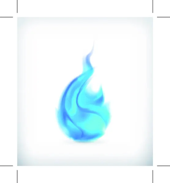 Feu Bleu Icône Vectorielle — Image vectorielle
