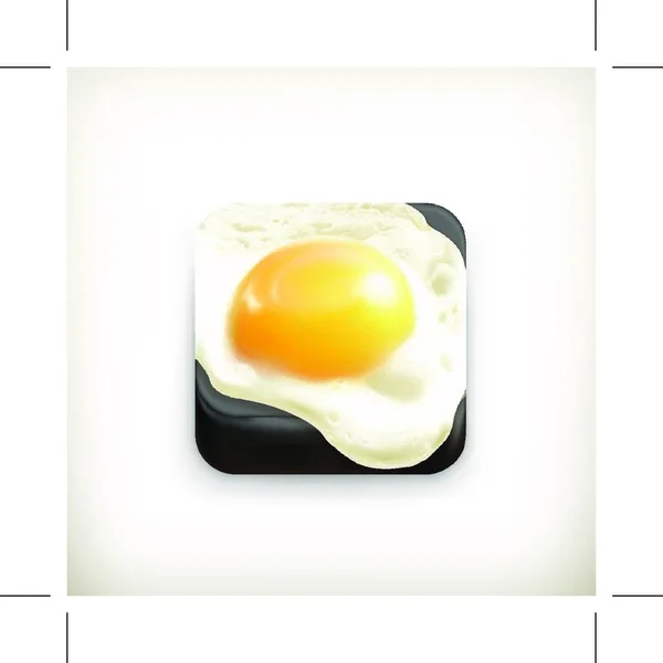 App Symbol Für Frittierte Eier Vektor — Stockvektor