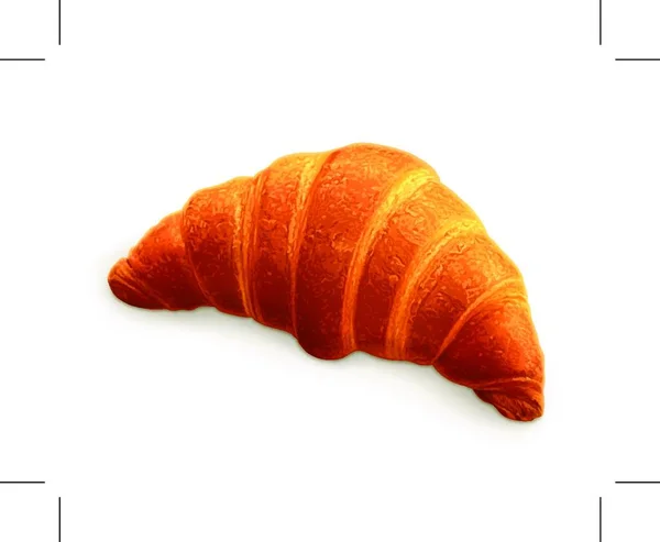 Croissant Photo Real Vector Illustration — 스톡 벡터