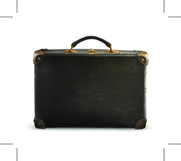 Old Modern Leather Travel Bag Suitcase Stock Illustration